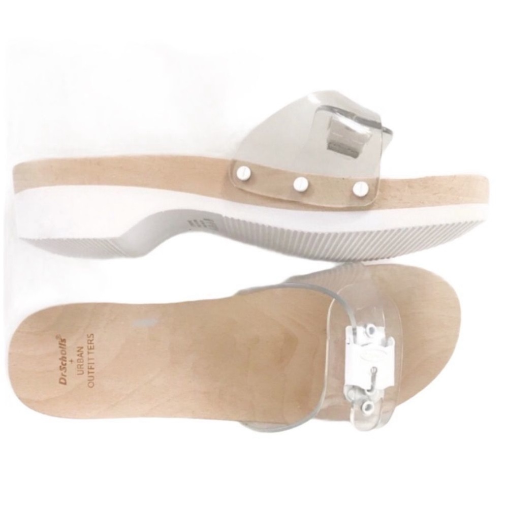 UO x Dr. Scholl’s clear strap sandals - NWOT